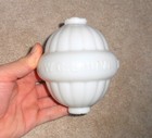 Nice Antique Wc Shinn Mfg Co Milkglass Glass Lightning Rod Ball