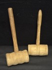 Set Of 2 Vintage Wooden Gavel  Mallets Rustic Farmhouse Tool Primitive Decor
