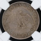 1861-so Chile Silver 20 Centavos Ngc Xf45