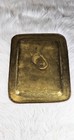 Vintage Fine Brass Tray With Inlay Islamic Design 13x9 5 In