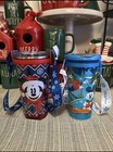 2021 Disney Parks Disneyland Christmas Holiday Red And Blue Mickey Tumbler Set