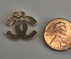 2pc Chanel Pearls Lot Button Zip Pull 18 Mm  Stamped Gold