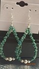 Chaco Canyon Navajo Indian Sterling Silver   Turquoise Nugget Dangle Earrings
