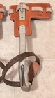 Bashlin Aluminum Gaffs Lineman Climbing Spikes With New Leather Pads Great Shape