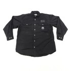 Rare Vtg Harley Davidson Motorcycles Skull Flames Button Shirt 2000s Black Sz Xl