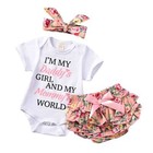 Newborn Kids Baby Girl Outfits Clothes Romper Jumpsuit Bodysuit Tutu Pants Set