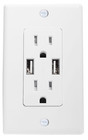  10  Teklectric 4 2a Dual Usb Receptacle 15a  Tamper Resistant Etl Listed Outlet