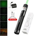 Usb Rechargeable Green Laser Pointer Pen 532nm Star Astronomy Visible Beam Lamp