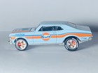 Hot Wheels Gulf    68 Chevy Nova Super Custom Alloy 5 Spokes gy Real Riders brakes