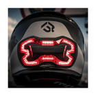 Brake Free Motorcycle Helmet Light Smart Brake Detection Single Button Black