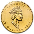1994 Canada 1 2 Oz Gold Maple Leaf Bu