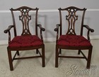 L67010  Set Of 8 Henredon Chippendale Mahogany Dining Room Chairs
