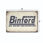 Binford Tools Tin Poster Sign Hardware Home Improvement Store Garage Man Cave