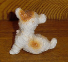 Vintage Kitschy Textured Ceramic Dog Figurine - Made In Japan - 2 3 4 
