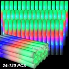 Lot Led Foam Sticks Flashing Multicolor Glow In Dark Light Concert White Batons