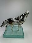 Standing Silver Horse Statue Figurine Ornament Metal Gorgeous Collectible Ad1 