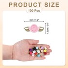 100pcs Pink Ribbon Roses 5 8 x1-3 16  Mini Roses For Crafts Artificial Flowers