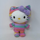 Gund Hello Kitty Pastel Striped Plush Stuffed Animal Rainbow Cat Cute 10  No Tag