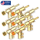 45 Degree Locking 24k Gold Plated Banana Plug Speaker Cable Terminal Connector 8