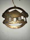The Old Stuart Feed Store Vintage Christmas Ornament Gold Tone