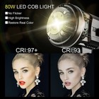 Gvm 80w Photo Studio Lighting Kit  Led Video Light With Bowen Mount 23 6  Sof   