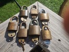 Lot Of 7 Corbin  Wb    Sargent Brass Padlocks  All With Keys