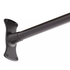 Signature Hardware 466741 60  Straight Brass Shower Rod - Matte Black