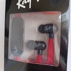 Ray Ban Retro Earbuds Shoelace Style Red   Black Vintage In Box Nos