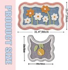 Bathroom Rug Set 2 Piece  Soft Pink Cute Bath Mat And U-shaped Contour Toilet