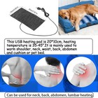 Usb Charging Electric Heating Pad 5v 15x12cm Clothing 180 Square Centimeters