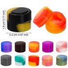 Bekith 100pcs 2ml Silicone Wax Containers Non-stick Multi Use Multicolored 