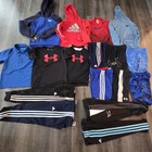 17 Pc School Athletic Lot Boy s 5 6 Under Armour Nike Adidas Pants Shorts Shirts