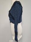 Vintage Dark Blue German Traditional Dirndl Blouse 1930s 1920s Tracht  37  Bust 