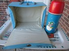 Beautiful Vintage  1963 Bullwinkle  Vinyl Lunch Box And Thermos Near Mint  