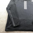 Adidas Sweatshirt Mens 2xl Black Long Sleeve Thermal Fleece Training Performance