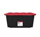 27 Gallon Heavy Duty Plastic Storage Tote Container Snap Lid Red 6 Pack