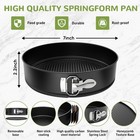 Zeropone 7 Inch Springform Pan With Removable Bottom  Non-stick 7 Inch  Black