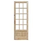 Antique 32    Salvaged Door With Divided Windows  Late 19th Century  Ned2537