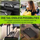 Luggage Tag Set - 4-pack Black Leather Suitcase And Travel Bag Tags