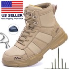 Men Work Steel Toe Boots Tactical Military Combat Outdoor Hiking Safety Shoes
