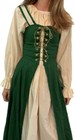Medieval Faire Magic Myst Womens S Wench Costume Renaissance Peasant Green Dress