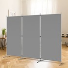 3 Panel Room Divider 6 Ft Tall Folding Privacy Screen Grey 102x20x71