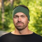 100  Merino Breathable Men Headband For Gym Workout Sports   Sweatband Green