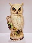 Vintage 11  Ceramic Owl Figurine Hand Painted Woodland Decor Mid Century Japan