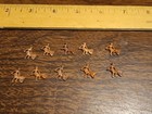 Lot Of 10 Mini Ladysweeping France Vintage 60s Brass Stampings Findings Jewelry 