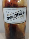 Sp  Rubivill  Reverse Glass Label Apothecary Drug Store Medicine Jar Bottle