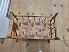 Vintage Baby Doll Crib 1950   s Rocking Cradle Wood Bed 