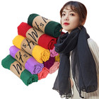 New Women Cotton Linen Scarf Shawl Hijab Muslim Long Headscarf Scarves Head Wrap