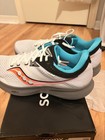 Saucony Pwrrun Men s White Blue Orange Mesh Running Sneakers Us Size 11 5