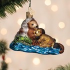 Old World Christmas Otter With Pup Glass Ornament For Holiday Tree